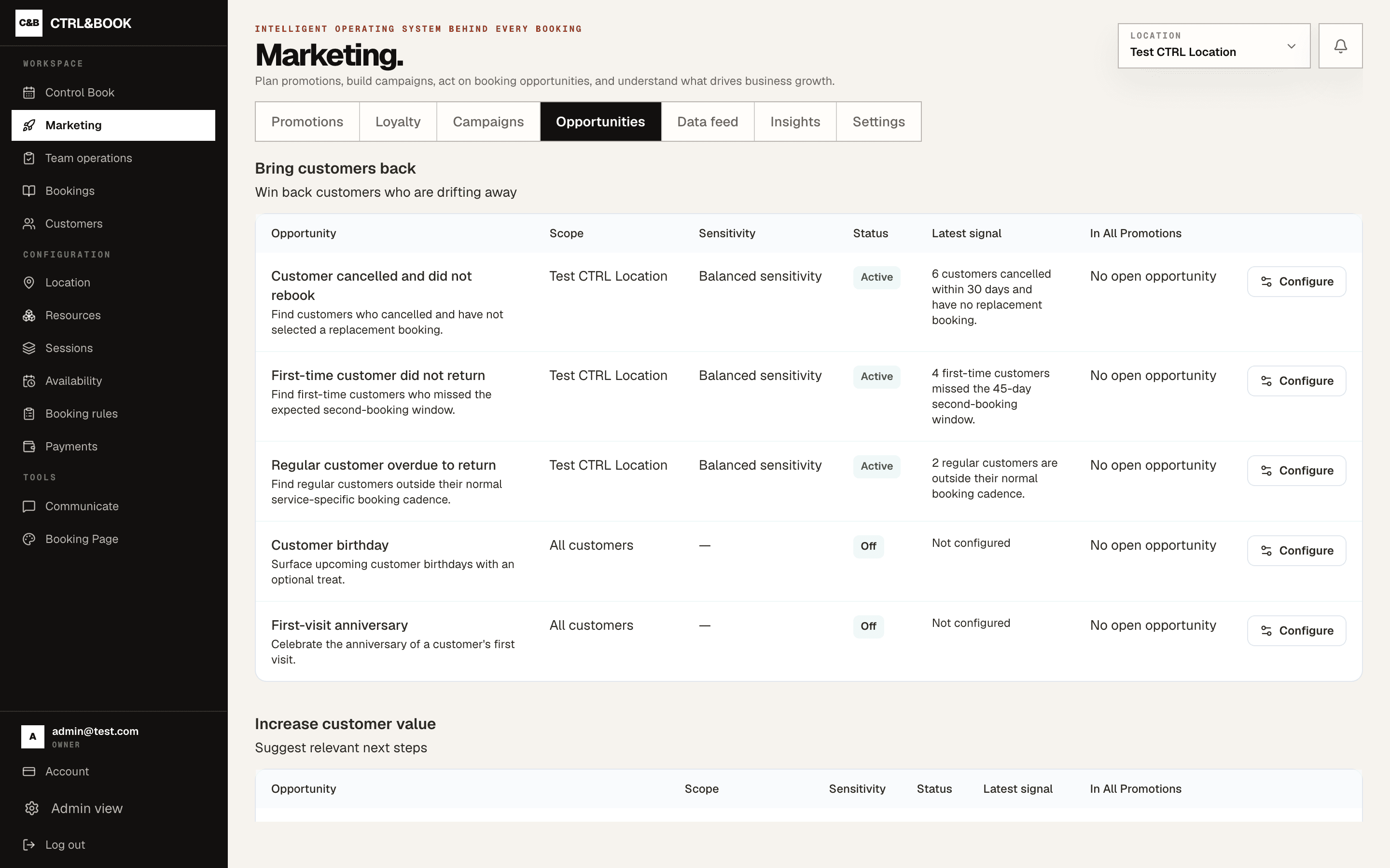 Opportunity Monitoring — Every open opportunity becomes a promotion suggestion